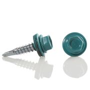 Саморез кровельный мет/мет 4.8*19мм, RAL 5021 морская волна, Daxmer