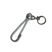 Карабин с вертлюгом тип А100мм оцинк.