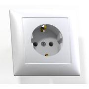 Розетка 1-м СП Селена РС16-370 16А IP20 с заземл. бел. Кунцево 8111