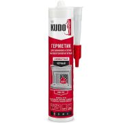 Герметик термостойкий KUDO HOME KSK-702 для каминов и печей, силикатный, (до 1200°C), черный 280мл
