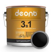 Грунт-эмаль по ржавчине быстросохнущий Деоль (ГОСТ) «3 в 1» черный (3кг)