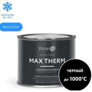 Эмаль термостойкая Elcon +1000C, черная, 0,4 кг
