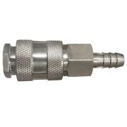 Адаптер быстросъемный с запорным клапаном,с елочкой 8 мм