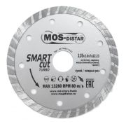 Диск алмазный турбо 115*2.0*7*22 MOS-Distar Turbo SMART CUT (Умный рез)
