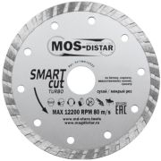Диск алмазный турбо 180*2.6*7*22 MOS-Distar Turbo SMART CUT (Умный рез)