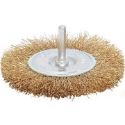 Крацовка для дрели 50мм дисковая, витая латунированная, Cutop Profi