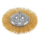 Крацовка для дрели 63мм дисковая латунированная, PIT