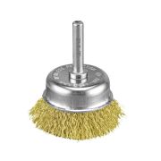 Крацовка для дрели 63мм чашеобразная гофрированная латунированая 0,3мм PIT