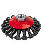 Крацовка для УШМ 100мм коническая витая 0.5мм (М14) PIT