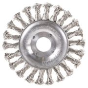 Крацовка для УШМ 125мм дисковая витая №567 ПрофОснастка Мастер (нерж.)