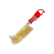 Щетка латунированная Hobbi, пластиковая ручка