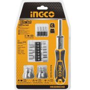 Отвертка-трещетка с битами и головками INGCO HKSDB0248 24 пр.