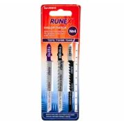 Набор полотен для лобзика Runex №4 T101BR/T227D/T244D (дер, пласт, мет)