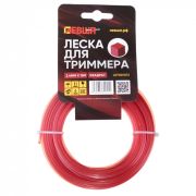 Леска для триммера 2.4мм*15м, квадрат ЛЕВША