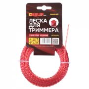 Леска для триммера 2.4мм*15м, крученная ЛЕВША
