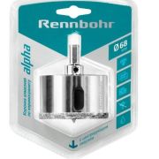 Коронка по керамике, керамограниту с центр.сверлом 68мм Rennbohr