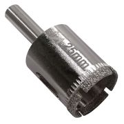 Сверло по керамограниту/кафелю алмазное трубчатое 25 мм. Левша