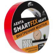 Лента клеящая 2-х сторонняя 19мм* 3м прозрач. сверхсильн.для внутр.монт. W-con SmartFix HEAVY