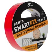 Лента клеящая 2-х сторонняя 25мм* 3м прозрач. сверхсильн.для внутр.монт. W-con SmartFix HEAVY