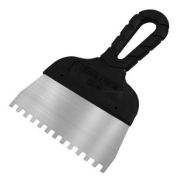 Шпатель зубчатый 6*6мм 150мм DECOR, нерж.