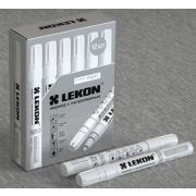 Маркер-краска белый LEKON PROFI c нитроэмалью, алюминиевый корпус