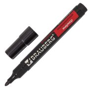 Маркер перманентный (нестираемый)BRAUBERG «Contract», без клипа, круглый наконечник 3мм, черный