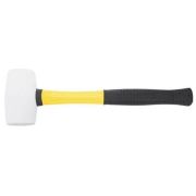 Киянка резиновая FIT 450г, белая, фибергласовая ручка 60 мм