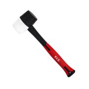 Киянка резиновая PIT 450г, фибергласовая ручка (черно-белая)