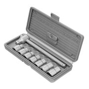 Набор головок шоферский НИЗ №1, 8пр (10-19), коловорот, кейс