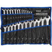 Набор ключей комбинированных 6-32мм (25пр.) Левша, на полотне