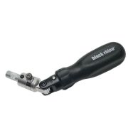 Отвертка для насадок BlackHorn AV-128S (303) реверсная шарнирная, черная ручка