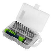 Отвертка с насадками Сибртех реверсная 32пр, CrV, для точной механики