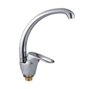 Смеситель для кухни с высоким поворотным изливом 40к FRAP F4128-2 с отв боковая гайка