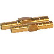 Соединитель для шланга латунь Ду 6*10мм LEXLINE