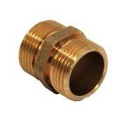 Ниппель соединит. (бочонок) латунь б/п НР/НР 1