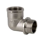 Угольник латунь никель переходн. ВР/НР 3/4