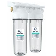 Фильтр магистральный двойной 1/2« для хол.воды прозр. 10» UNICORN (KSBP 1/2 DUO)