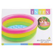 Бассейн надувной «Радуга» с надувным дном 61х22 см, от 1-3 лет, 57107NP