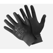 Перчатки «Для точных работ» полиэстеровые, полиуретановое покрытие, черные, Libry, 9(L)