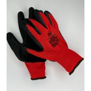 Перчатки вспененые (красно-черный), XL (10р)