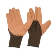 Перчатки КНР нейлоновые, светло-коричневые, полный облив