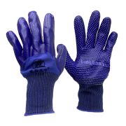 Перчатки КНР прорезиненные +точка проф. синие, 0.80гр