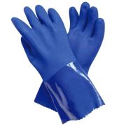 Перчатки КНР резиновые вспен., длинный рукав, синие