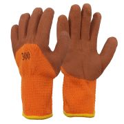 Перчатки КНР термо, нейлон, нитрил.полуоблив утепленные, оранжевые( в ассортименте)