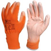 Перчатки, для садовых работ, полиэстер, полиур. покрытие, в и/у, 8(М), однотонные