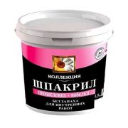 Шпаклевка Коллекция Шпакрил (шпаклевка+побелка), 1,5кг (ведро)