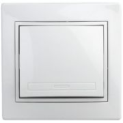 Выключатель 1-клавишный встраиваемый Intro Plano 1-101-01 белый