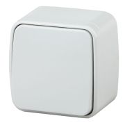 Выключатель 1-клавишный накладной Intro Polo 3-101-01 белый