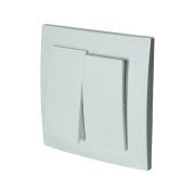 Выключатель 2-клавишный встраиваемый Амбидекстр УХЛ4 белый