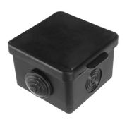 Коробка распределительная ОУ, IP54, 65х65х50мм, 4 ввода, с гермовводами, черная